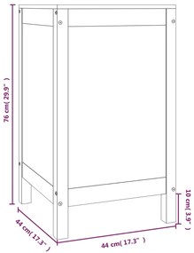 ΚΑΛΑΘΙ ΡΟΥΧΩΝ ΜΑΥΡΟ 44X44X76 ΕΚ ΑΠΟ ΜΑΣΙΦ ΞΥΛΟ ΠΕΥΚΟΥ 823578