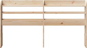 vidaXL Κεφαλάρι με Ράφια 135 εκ. από Μασίφ Ξύλο Πεύκου