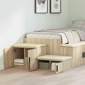 vidaXL Ντουλάπι αποθήκευσης 2 pcs Δρύς Sonoma 103 x 41 x 40 εκ