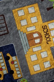 Carpet (100 x 160) Small Town - Grey Multicolor