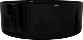 vidaXL Νιπτήρας Στρογγυλός Μαύρος 40 x 15 εκ. Κεραμικός
