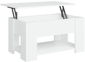 vidaXL Τραπεζάκι Σαλονιού Λευκό 79 x 49 x 41 εκ. Επεξεργασμένο Ξύλο