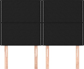 vidaXL Κεφαλάρι Μαύρο 144x5x118/128 εκ. Ύφασμα