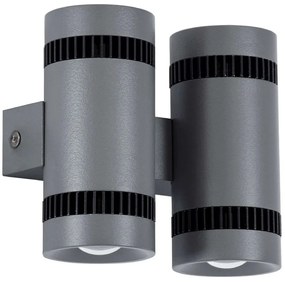 Φωτιστικό Τοίχου - Απλίκα Cannonal 60579 12x6,5x11cm Up&amp;Down Led 2300lm 20W 2700K Anthracite-Black GloboStar