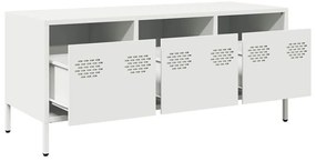 vidaXL Έπιπλο Τηλεόρασης Λευκό 101,5x39x43,5 εκ. Ατσάλι Ψυχρής Έλασης