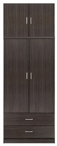 Ντουλάπα Δίφυλλη Zebrano 80Χ42Χ241εκ. HM11222.01 Δίφυλλη Μελαμίνη