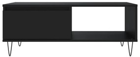 Τραπεζάκι Σαλονιού Μαύρο 90x60x35 εκ. από Επεξεργασμένο Ξύλο - Μαύρο