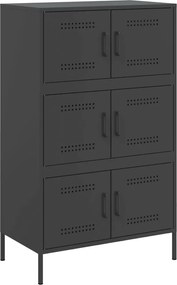vidaXL Ντουλάπι Μαύρο 68x39x113 εκ. από Ατσάλι