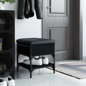 vidaXL Παπουτσοθήκη Μαύρη 42x42x45 εκ. από Επεξεργασμένο Ξύλο