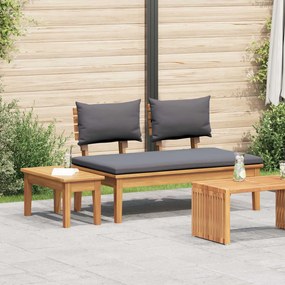 vidaXL Σετ Παγκάκι και Τραπέζι Κήπου 2 pcs Γκρι και Καφέ
