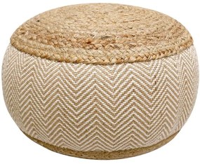 Πουφ Hipy 302-000032 Φ40x30cm Natural-Beige