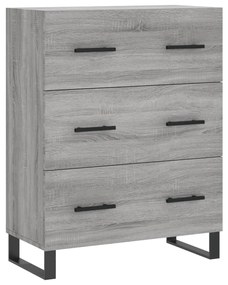 vidaXL Ντουλάπι Γκρι Sonoma 69,5 x 34 x 180 εκ. Επεξεργασμένο Ξύλο