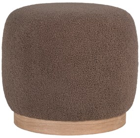 Πουφ Belfort - Μπουκλέ Καφέ ø44,5 x H40 cm HOUSE NORDIC
