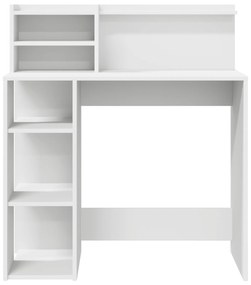 vidaXL Γραφείο  με Αποθήκευση Λευκό 90x48x101.5 εκ Επεξεργασμένο Ξύλο