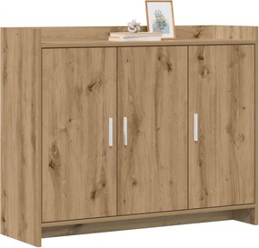 vidaXL Πλαϊνό γραφείο Artisan Δρυς 98,5 x 33 x 80 εκ