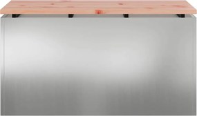 vidaXL Παγκάκι κήπου Ασημί 80 x 40 x 43 εκ Γαλβανισμένος χάλυβας