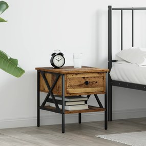 vidaXL Κομοδίνο Παλιό Ξύλο 40x42x45 εκ. Επεξεργασμένο Ξύλο