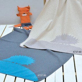 Κουβέρτα Βρεφική DF-JUWEL 6737-90 Blue Vesta Home Κούνιας 100x140cm 100% Cotton