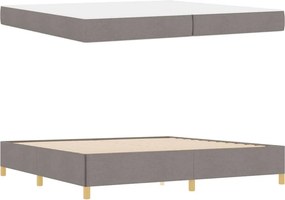 vidaXL Σκελετός Κρεβατιού Taupe 200 x 200 cm ύφασμα