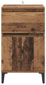 vidaXL Κομοδίνο 2 pcs Παλαιό ξύλο 40 x 35 x 70 εκ. Επεξεργασμένο ξύλο