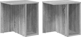 vidaXL End Table 2 pcs Γκρίζο Σονομα 37 x 32 x 40 εκ