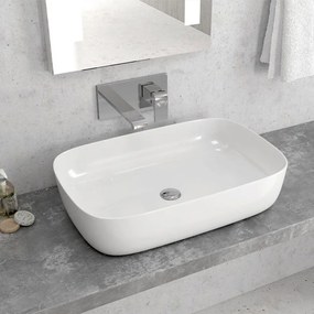 Νιπτήρας Επικαθήμενος LT 2143-P 60x39x14,5cm White Karag Πορσελάνη