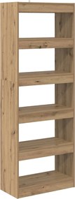 vidaXL Βιβλιοθήκη artisan δρυς 60 x 30 x 166 εκ Επεξεργασμένο ξύλο