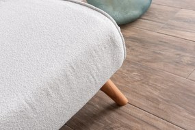 2-Seat Sofa-Bed Folde 2-Seater - Teddy Fabric - White White