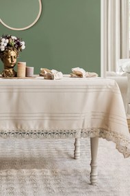 Stewehome Σετ τραπεζομάντηλου με ράνερ και δαχτυλίδια πετσετών από πολυεστέρα 160x220 cm