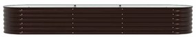 vidaXL Υπερυψωμένη Ζαρντινιέρα Καφέ 320 x 80 x 44 cm Ατσάλι