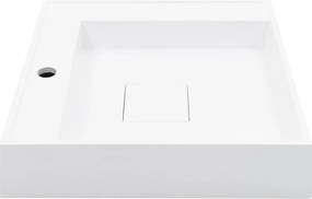 vidaXL Νιπτήρας Λευκός 50x50x12,3 εκ. Συνθετικός από Τεχνητό Μάρμαρο