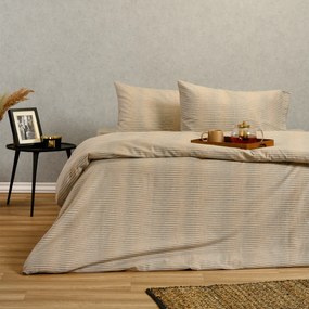 Φανελένιο Σεντόνι King Size Με Λάστιχο + Μαξιλαροθήκη (Σετ) Melinen Winter Line Mini Trinity Petrol