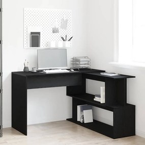 vidaXL Γραφείο Μαύρο Δρυς 200x50x76 εκ από Επεξεργασμένο Ξύλο