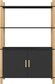 vidaXL Ντουλάπι Μαύρο 80 x 40 x 121 εκ. από Επεξεργασμένο Ξύλο