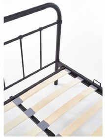 Κρεβάτι ArteLibre LIBERTY Μεταλλικό Sandy Black 209x124x93cm (Στρώμα 120x200cm)