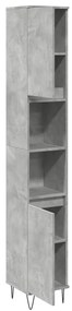 vidaXL Ντουλάπι Μπάνιου Γκρι Σκυροδέματος 30x30x190 εκ. Επεξ. Ξύλο