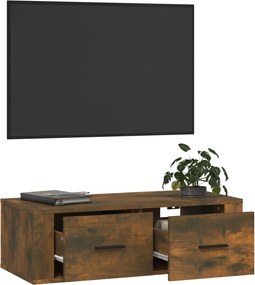 vidaXL Κρεμαστό Ντουλάπι Καπνιστή Δρυς 80x36x25 εκ. Επεξεργασμένο Ξύλο