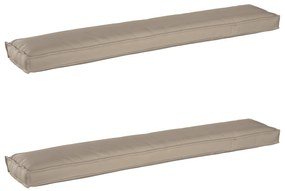 vidaXL Μαξιλάρια Παρόδας για παγκάκι 2 τεμ Ταπέ 200x40x8 εκ Υφασμα Oxford