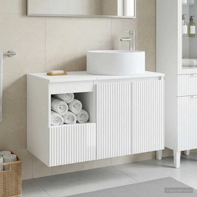 vidaXL Σετ Ντουλαπιών Μπάνιου 2 τμχ. Γυαλιστερό Λευκό