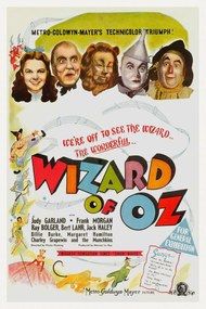 Εκτύπωση έργου τέχνης The Wonderful Wizard of Oz, Ft. Judy Gardland (Vintage Cinema / Retro Movie Theatre Poster / Iconic Film Advert), (26.7 x 40 cm)