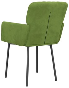 Καρέκλες Τραπεζαρίας 2 τεμ. Ανοιχτό Πράσινο Βελούδινες - Πράσινο