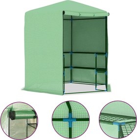 vidaXL Θερμοκήπιο με Ράφια 227 x 223 εκ. από Ατσάλι
