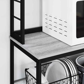 vidaXL Ράφι Κουζίνας 5 επιπέδων 80 x 40 x 168 εκ Επεξεργασμένο Ξύλο