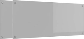 vidaXL Πίσω Πάνελ Κουζίνας 2 pcs Ανοιχτό γκρι 120 x 50 cm