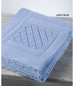 Κουβέρτα Βρεφική DT07 Light Blue Down Town Κούνιας 90x120cm 100% Cotton