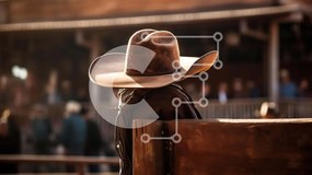 Intra Συλλεκτικό Ξύλινο Παζλ Plywood  4mm - Καουμπόη στο Rodeo Arena με θεατές Σε Ξύλινο Κουτί - Διαστάσεις Puzzle: 10x10 cm – 25 κομμάτια