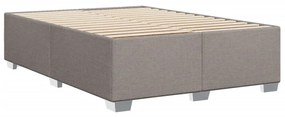 Κρεβάτι Boxspring με Στρώμα Taupe 160x200 εκ. Υφασμάτινο - Μπεζ-Γκρι