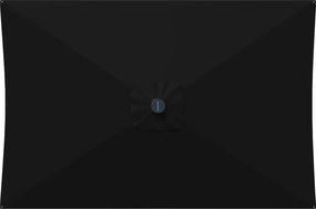 vidaXL Ομπρέλα Κήπου με LED Φώτα και Βάση 2 x 3 m Πολυεστέρας Μαύρο