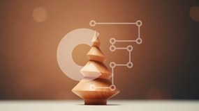 Intra Συλλεκτικό Ξύλινο Παζλ Plywood 4mm - Ξύλινο γλυπτό δέντρου σε αφηρημένο φόντο Σε Ξύλινο Κουτί - Διαστάσεις Puzzle: 10x10 cm – 25 κομμάτια