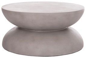 Τραπεζάκι Σαλονιού ΑΝΝΑ Fiber Cement σε Γκρί Φ92x44.5Υεκ 92x92x44.5 εκ.